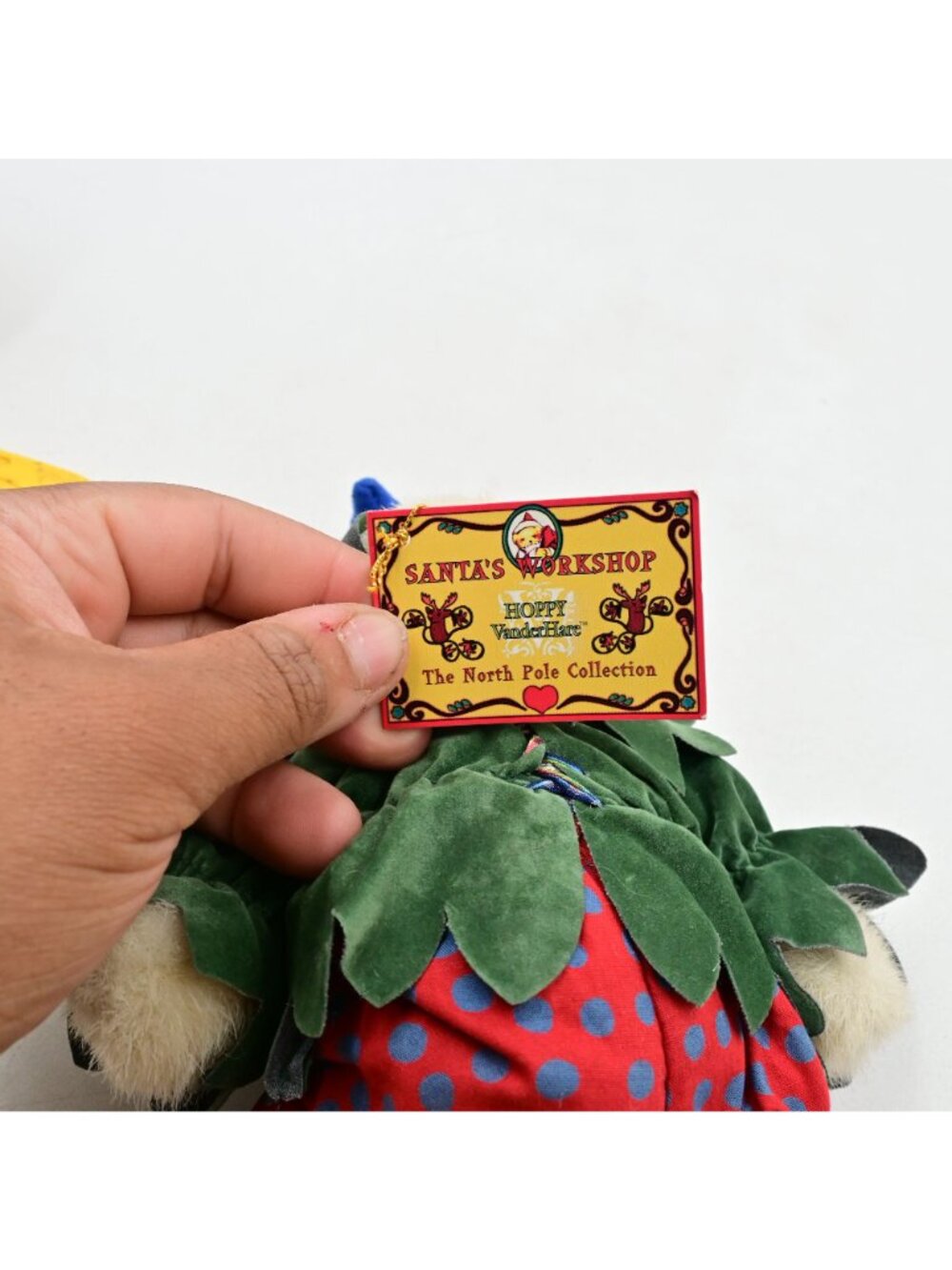 Hoppy VanderHare Santa's Workshop Elf Rabbit Plush Toy NABCO Vintage 1994 New - Picture 3 of 4
